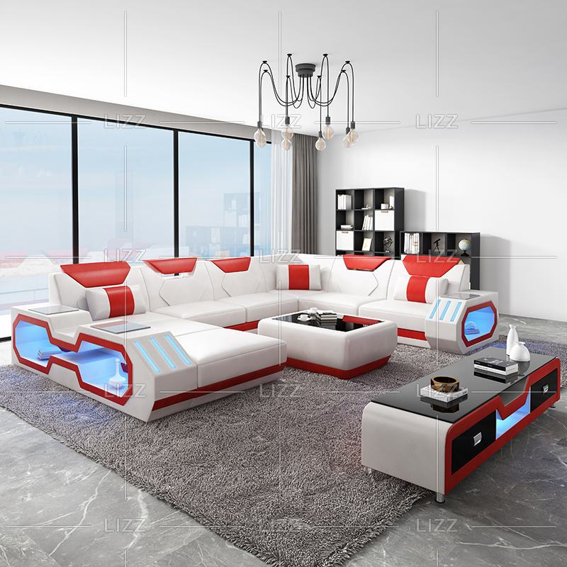 Divano Componibile a Led Moderno di Ultimo Design con Chaise