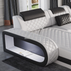 Elegante divano componibile a led trapuntato per spazi ristretti