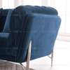 Divano in tessuto blu di design europeo per la casa