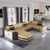 Elegante divano componibile trapuntato a led per camera familiare