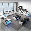 Home Divano Componibile Led in Pelle per Soggiorno