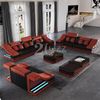 Set di divani in pelle per lounge moderna per il tempo libero